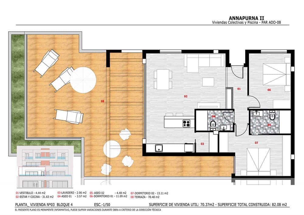 3 sovrum Lägenhet till salu i Monforte del Cid med pool - 310 000 € (Ref: 7934686)