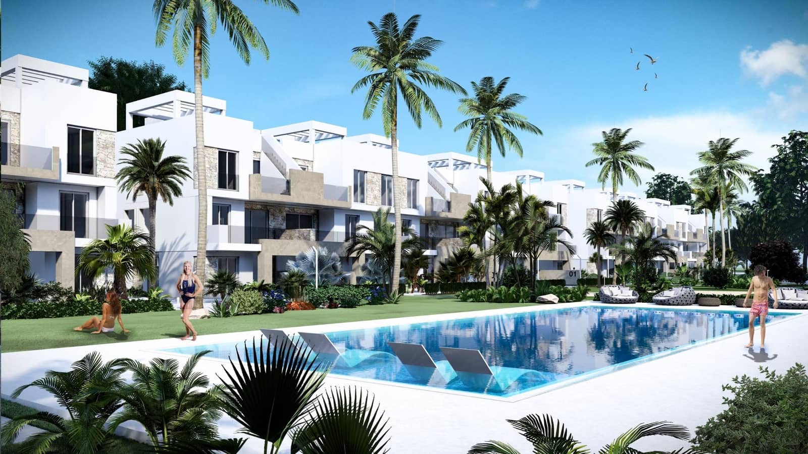 2 chambre Appartement à vendre à Guardamar del Segura avec piscine - 295 000 € (Ref: 7934745)