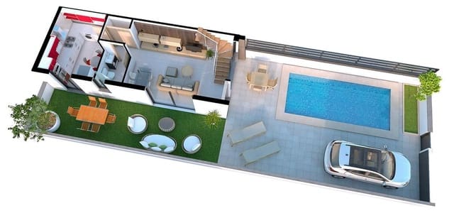 2 makuuhuone Paritalo myytävänä paikassa Gran Alacant, Santa Pola - 294 000 € (Ref: 8099905)