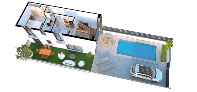 2 makuuhuone Paritalo myytävänä paikassa Gran Alacant, Santa Pola - 294 000 € (Ref: 8099905)