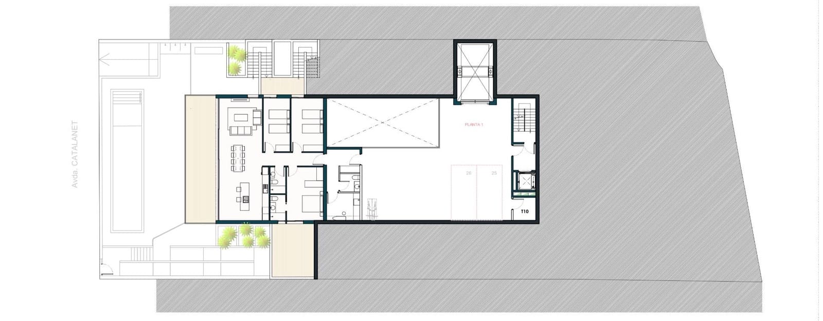 3 soverom Penthouse til salgs i Santa Pola med svømmebasseng garasje - € 1 195 000 (Ref: 9051256)