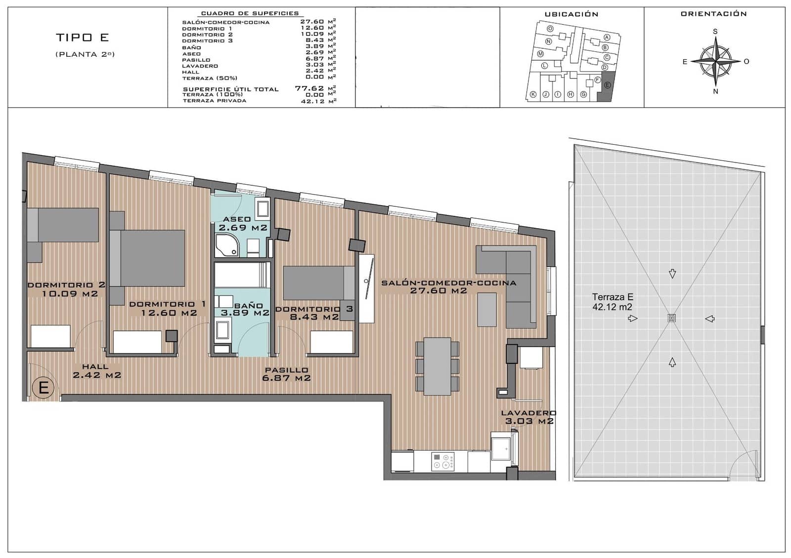 3 bedroom Penthouse for sale in Algorfa with pool - € 225,570 (Ref: 9010235)