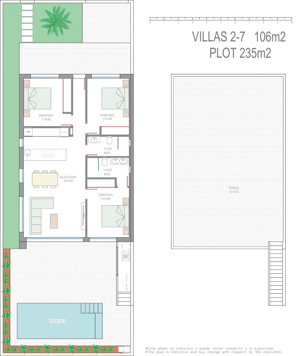 Chalet de 3 habitaciones en Los Alcázares en venta con piscina garaje - 499.900 € (Ref: 9694429)
