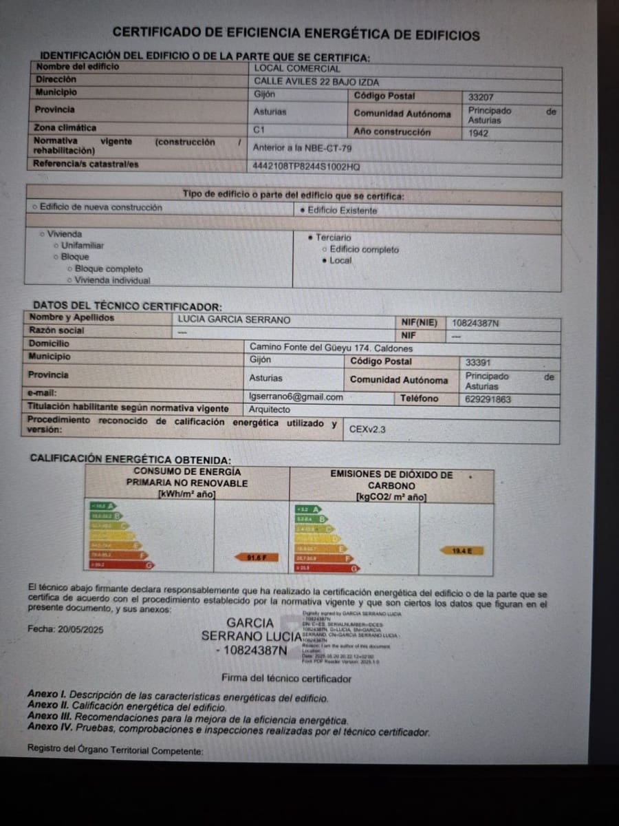 Erhverv til leje i Gijon - € 600 (Ref: 9016857)