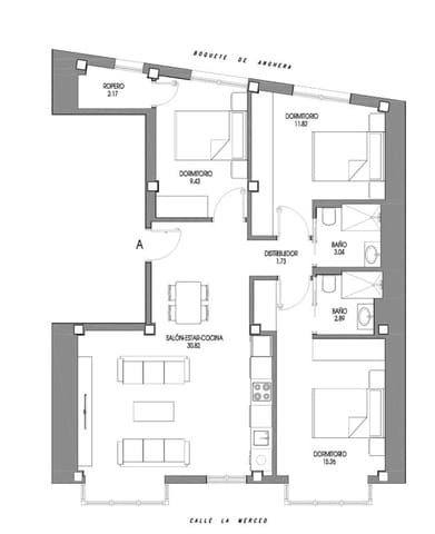 3 chambre Appartement à vendre à Centro Urbano, Gijón avec garage - 435 000 € (Ref: 9167231)