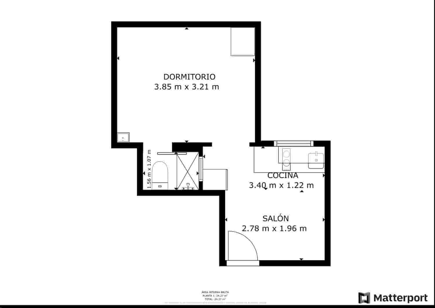 1 bedroom Apartment for rent in Madrid city with garage - € 925 (Ref: 9265726)