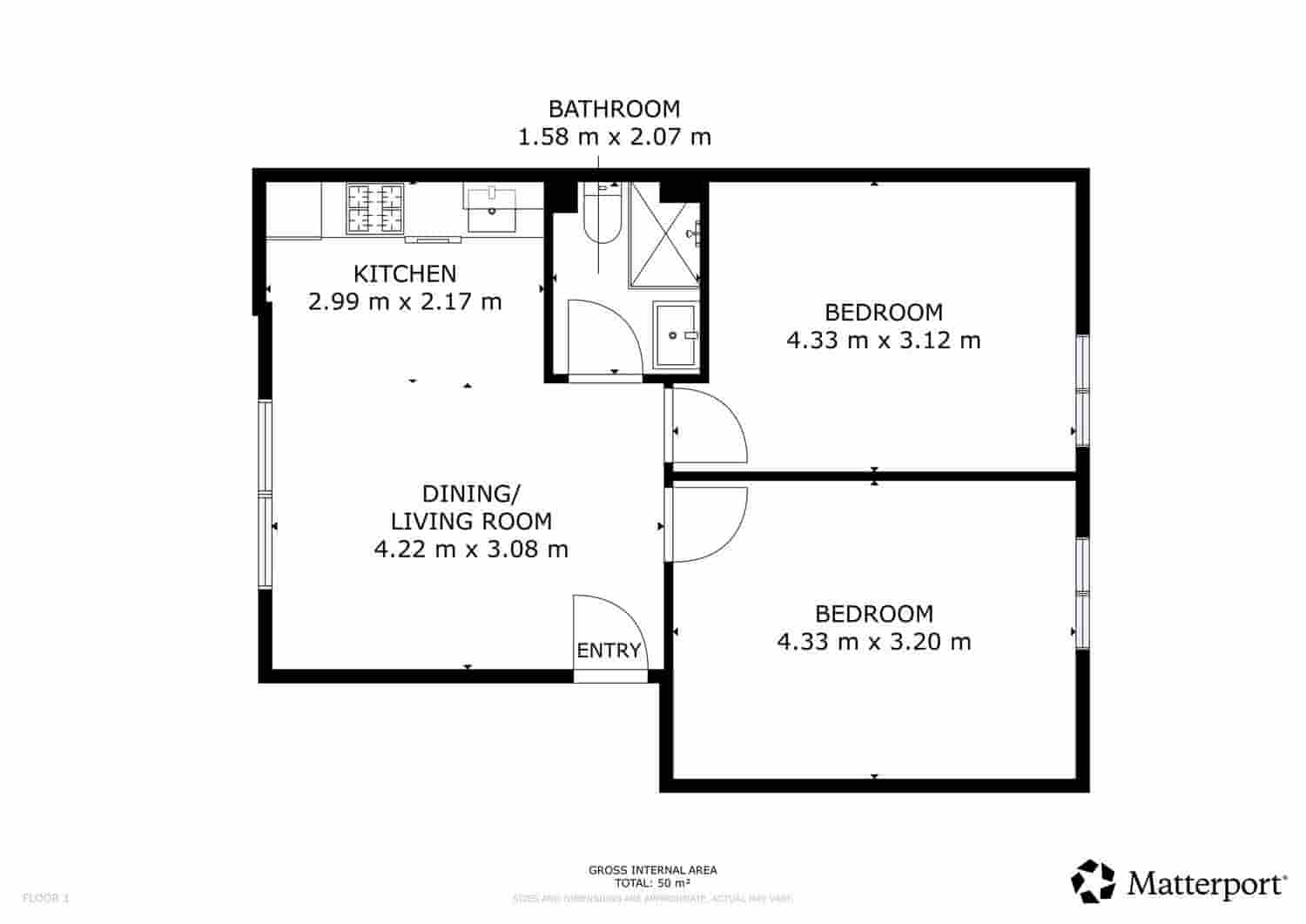 2 soveværelse Lejlighed til salg i Gijon med garage - € 159.000 (Ref: 9321514)
