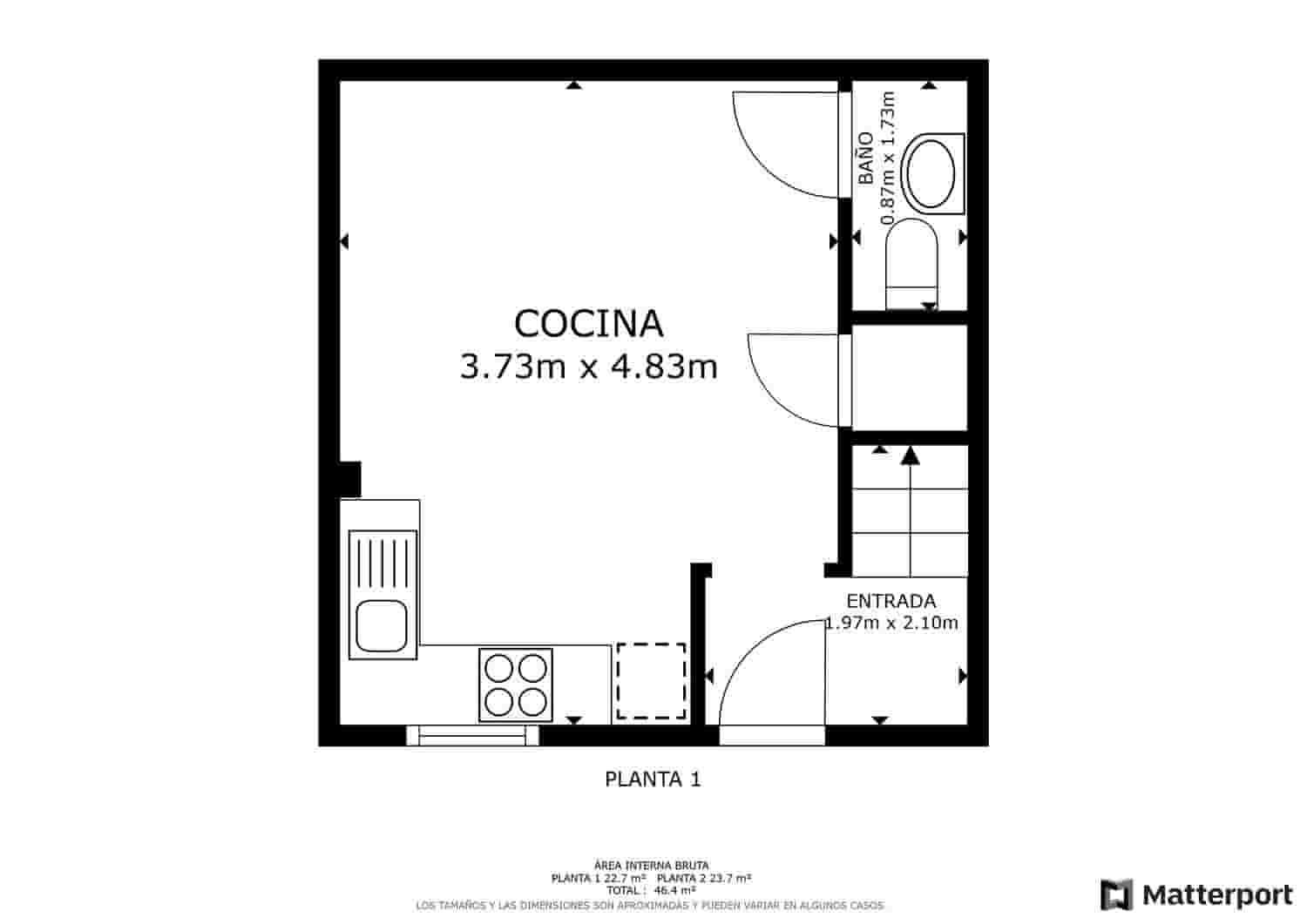 1 soverom Hus til leie i Madrid by med garasje - € 1 400 (Ref: 9436802)
