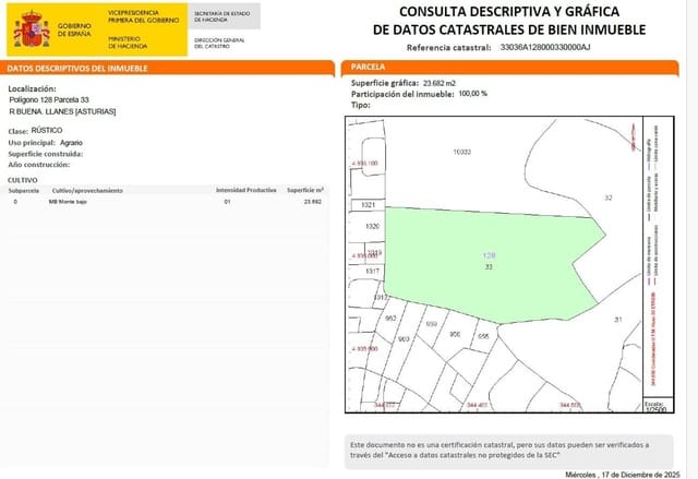 Undeveloped Land for sale in Llanes - € 28,000 (Ref: 9503727)