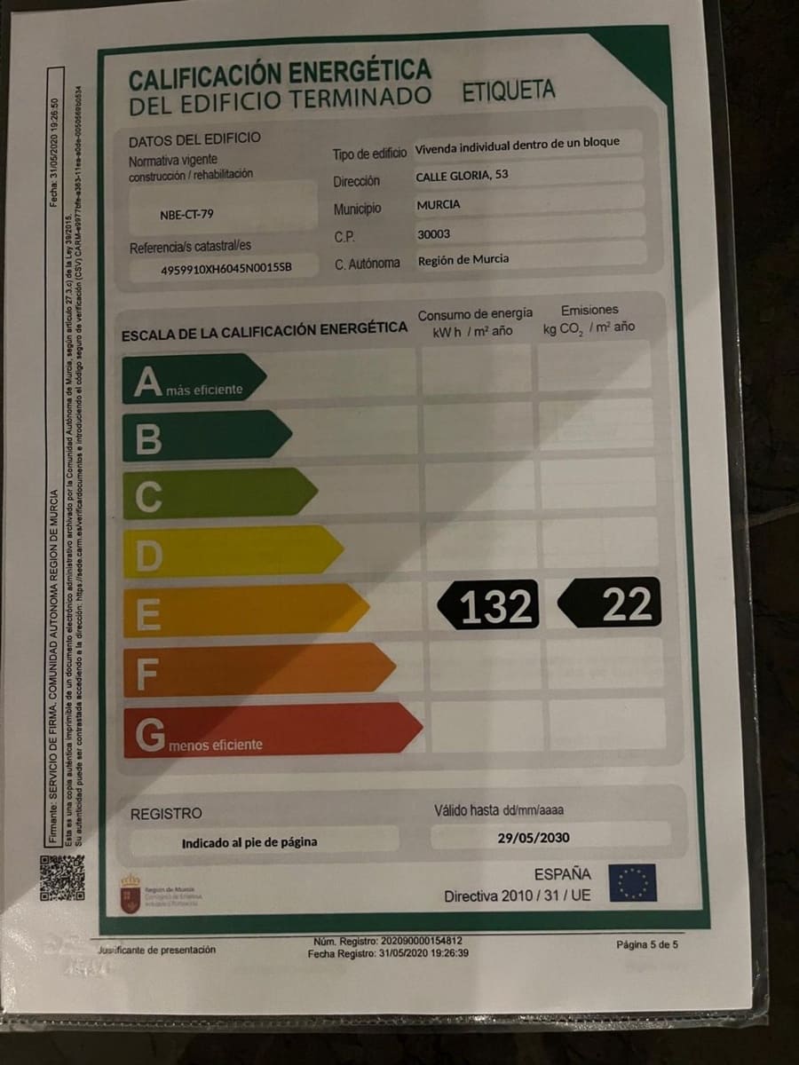 1 bedroom Apartment for rent in Murcia city with garage - € 875 (Ref: 9570342)