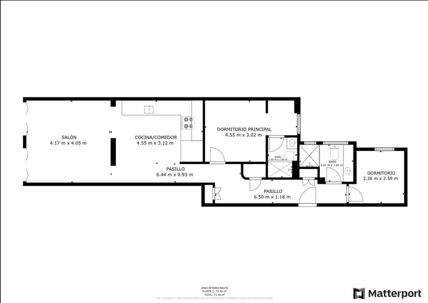 Apartamento de 2 habitaciones en Madrid ciudad en alquiler con garaje - 2.400 € (Ref: 9643674)