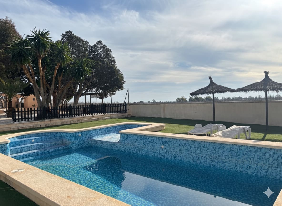 4 soveværelse Finca/Landehus til leje i Albatera med swimmingpool garage - € 1.390 (Ref: 9526164)