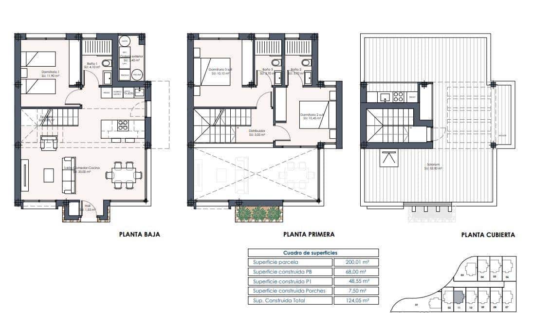 3 makuuhuone Huvila myytävänä paikassa Los Montesinos - 469 999 € (Ref: 10035877)