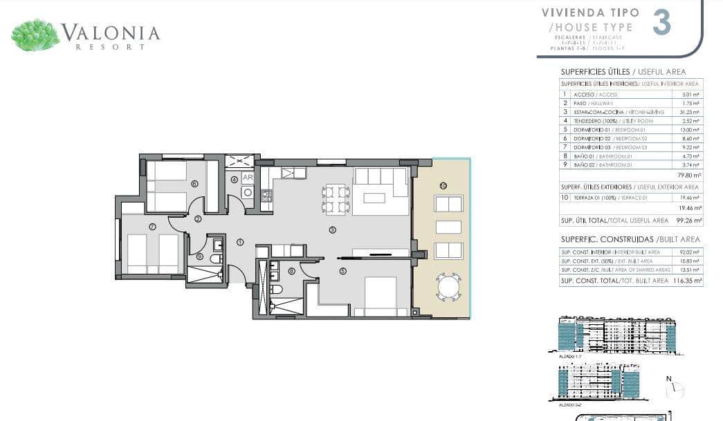 2 bedroom Apartment for sale in Orihuela with garage - € 404,000 (Ref: 10035880)