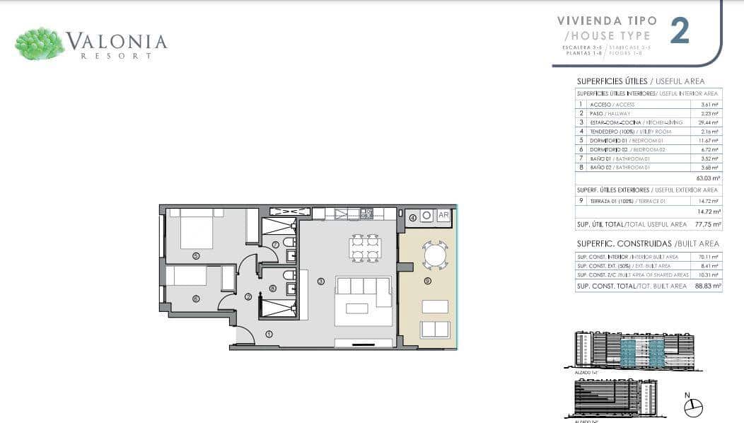 2 bedroom Apartment for sale in Orihuela with garage - € 404,000 (Ref: 10035880)