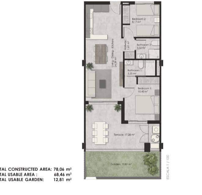 2 soveværelse Lejlighed til salg i Torrevieja - € 295.000 (Ref: 7307781)