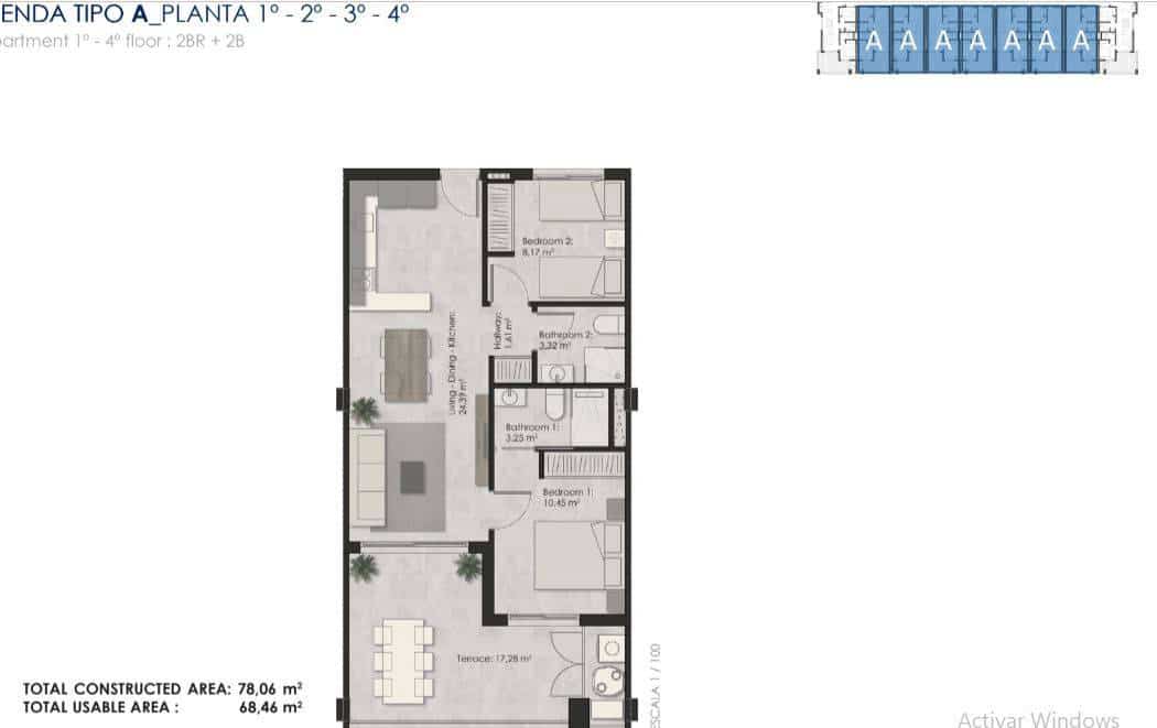 2 soveværelse Lejlighed til salg i Torrevieja - € 295.000 (Ref: 7307781)