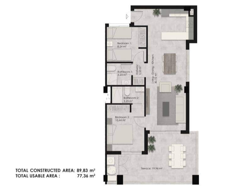 2 soveværelse Lejlighed til salg i Torrevieja - € 295.000 (Ref: 7307781)