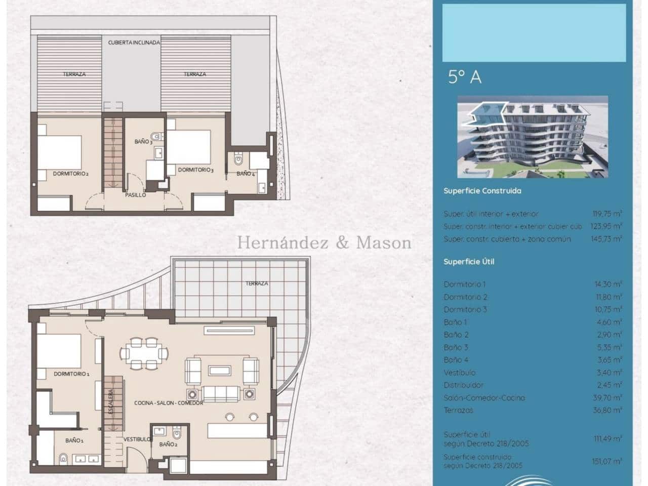 2 soveværelse Penthouse til salg i Benalmadena med swimmingpool garage - € 442.000 (Ref: 8359180)