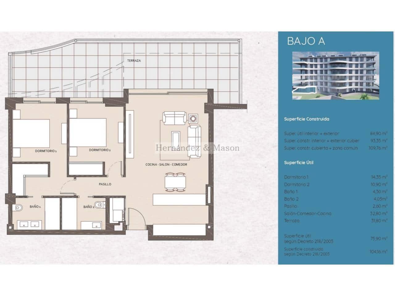 2 soveværelse Penthouse til salg i Benalmadena med swimmingpool garage - € 442.000 (Ref: 8359180)