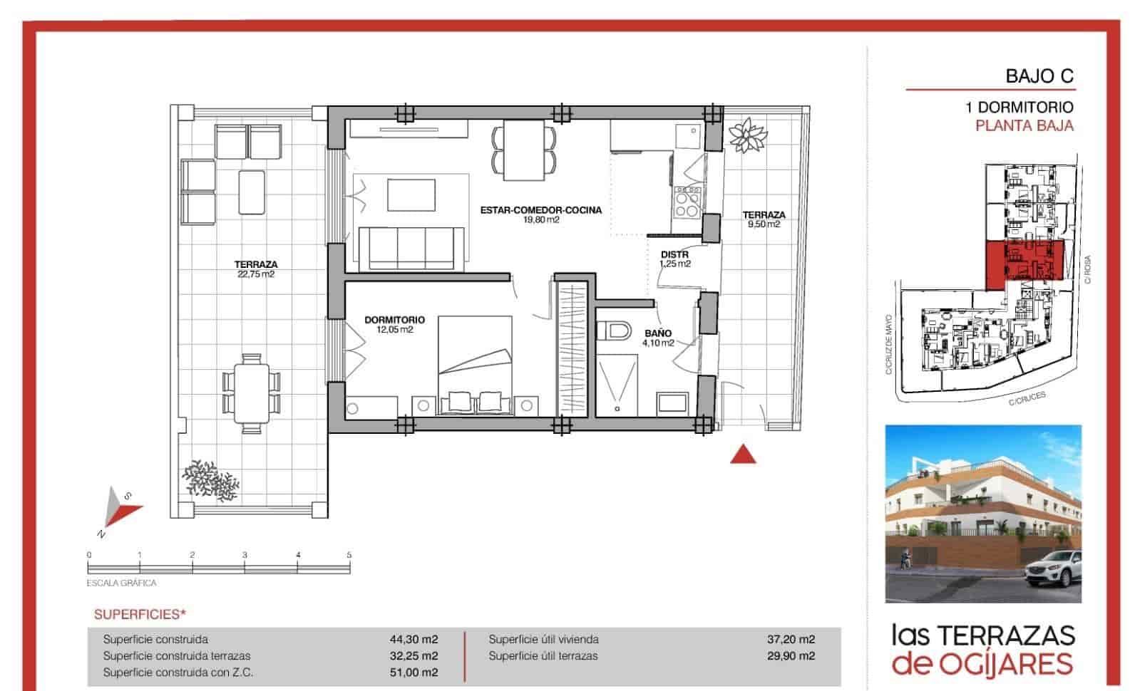 1 sypialnia Mieszkanie na sprzedaż w Ogijares - 142 000 € (Ref: 9269695)