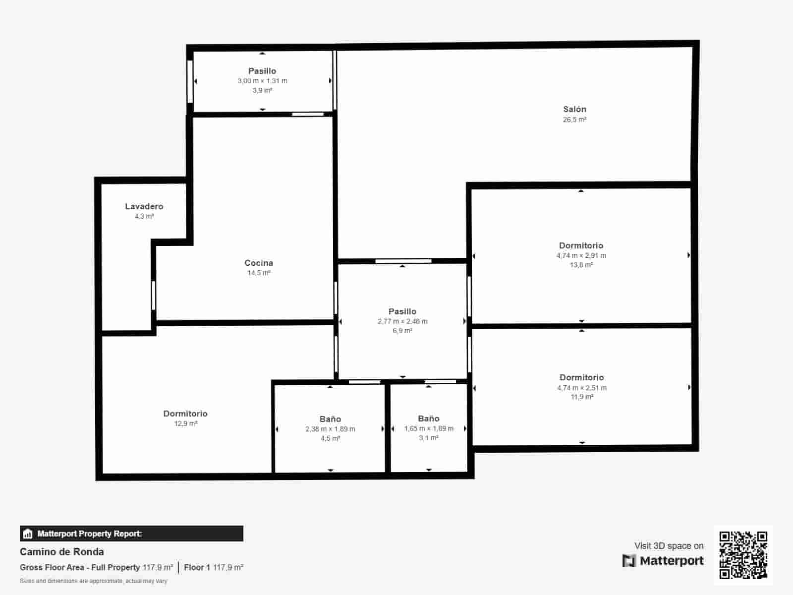 3 camera da letto Appartamento in vendita in Granada citta - 305.000 € (Rif: 9419695)