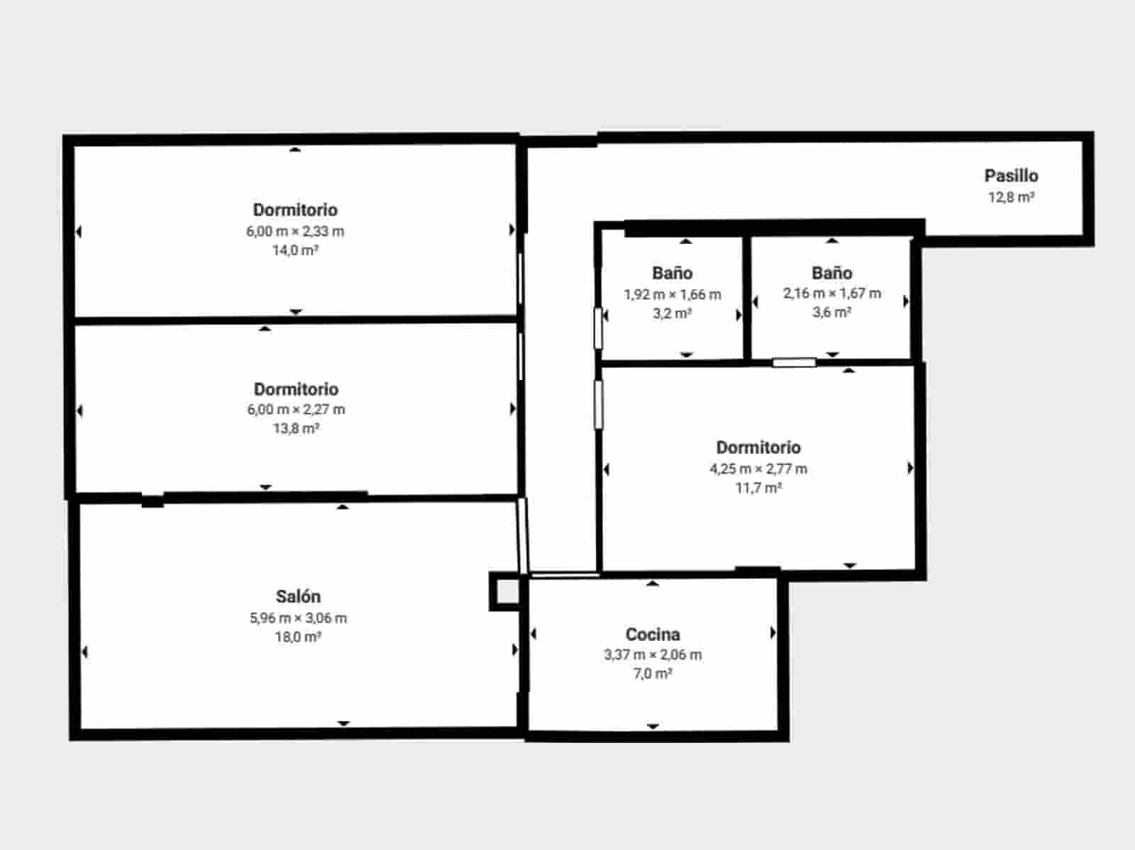3 chambre Appartement à vendre à Grenade ville - 340 000 € (Ref: 9450623)