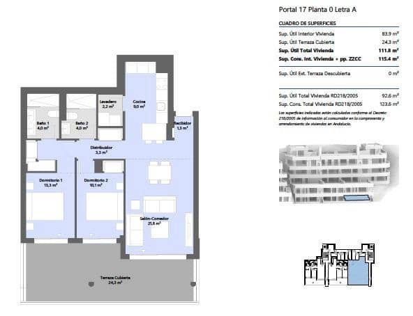 2 soverom Leilighet til salgs i Los Monteros med svømmebasseng garasje - € 420 000 (Ref: 8098368)