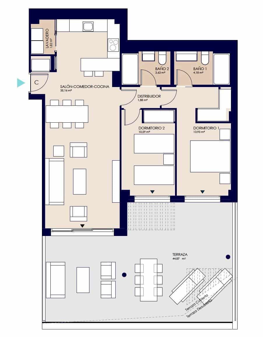 2 sovrum Lägenhet till salu i Rincon de la Victoria med pool garage - 430 000 € (Ref: 9468675)
