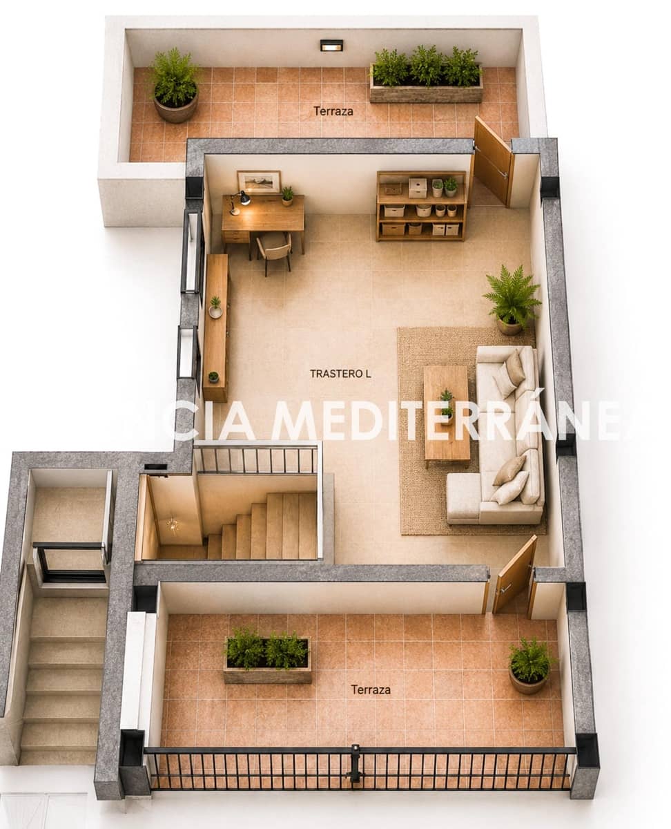Ático de 2 habitaciones en Bellreguard en venta con garaje - 220.000 € (Ref: 10041242)