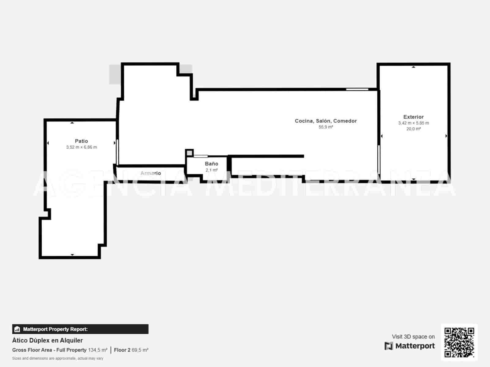 Penthouse de 3 chambres à louer à Valence ville - 3 400 € (Ref: 9001095)