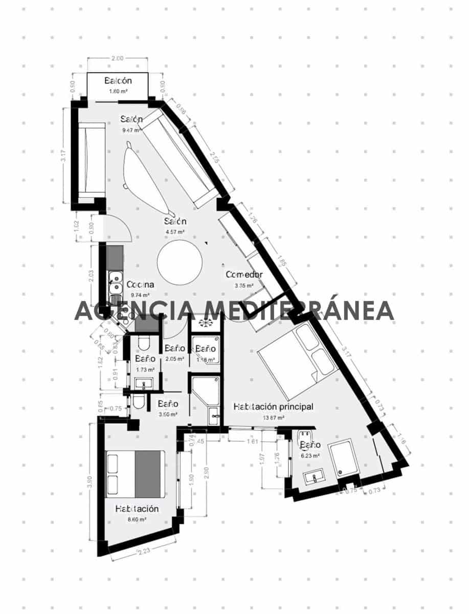 3 Zimmer Wohnung zu verkaufen in Valencia Stadt - 249.000 € (Ref: 9128323)