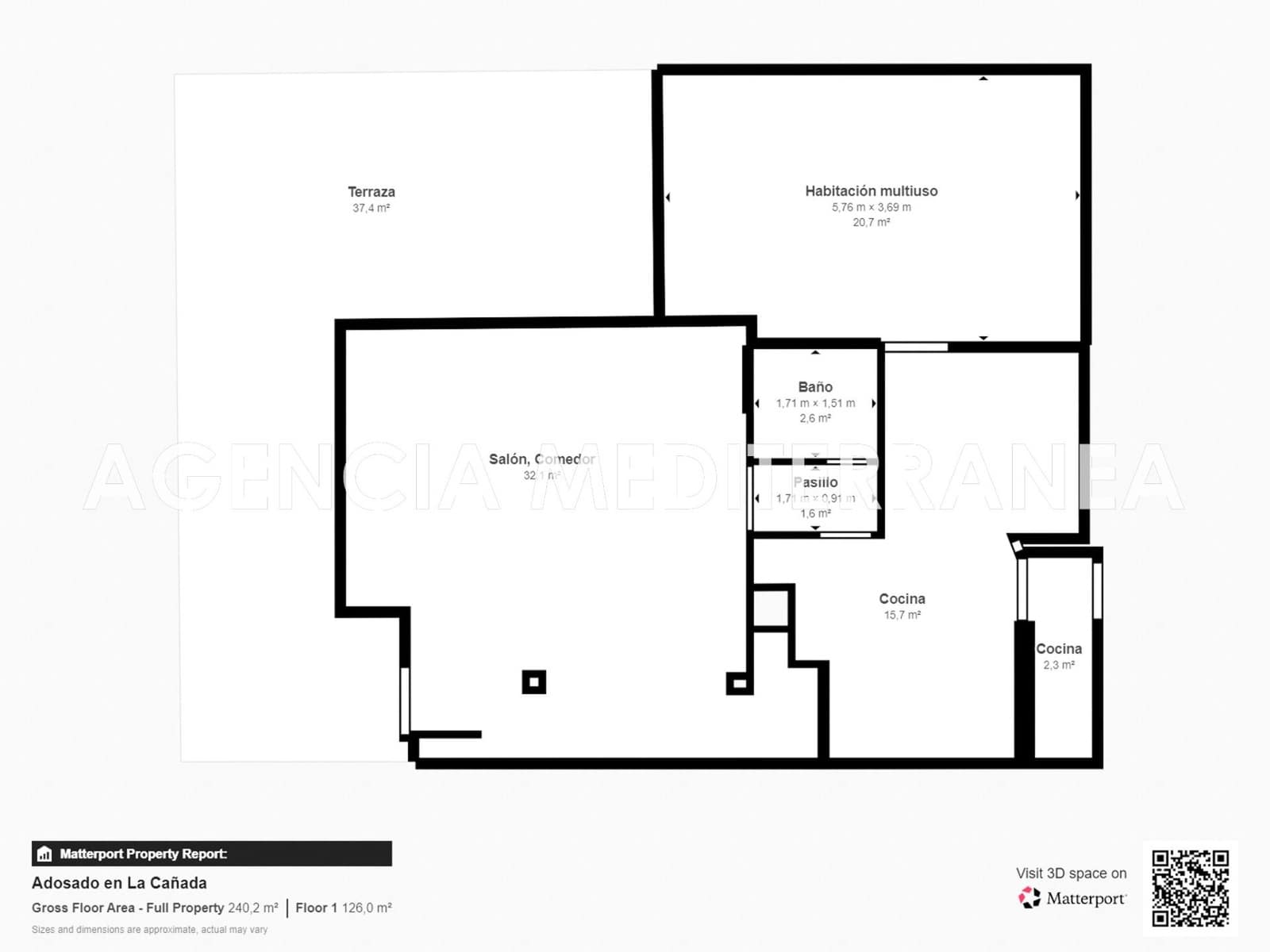 5 soveværelse Semi-Rækkehus til salg i La Canada med swimmingpool garage - € 449.000 (Ref: 9264652)