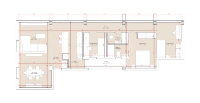 3 sypialnia Mieszkanie na sprzedaż w Arrancapins, Miasto Walencja - 380 000 € (Ref: 9326539)
