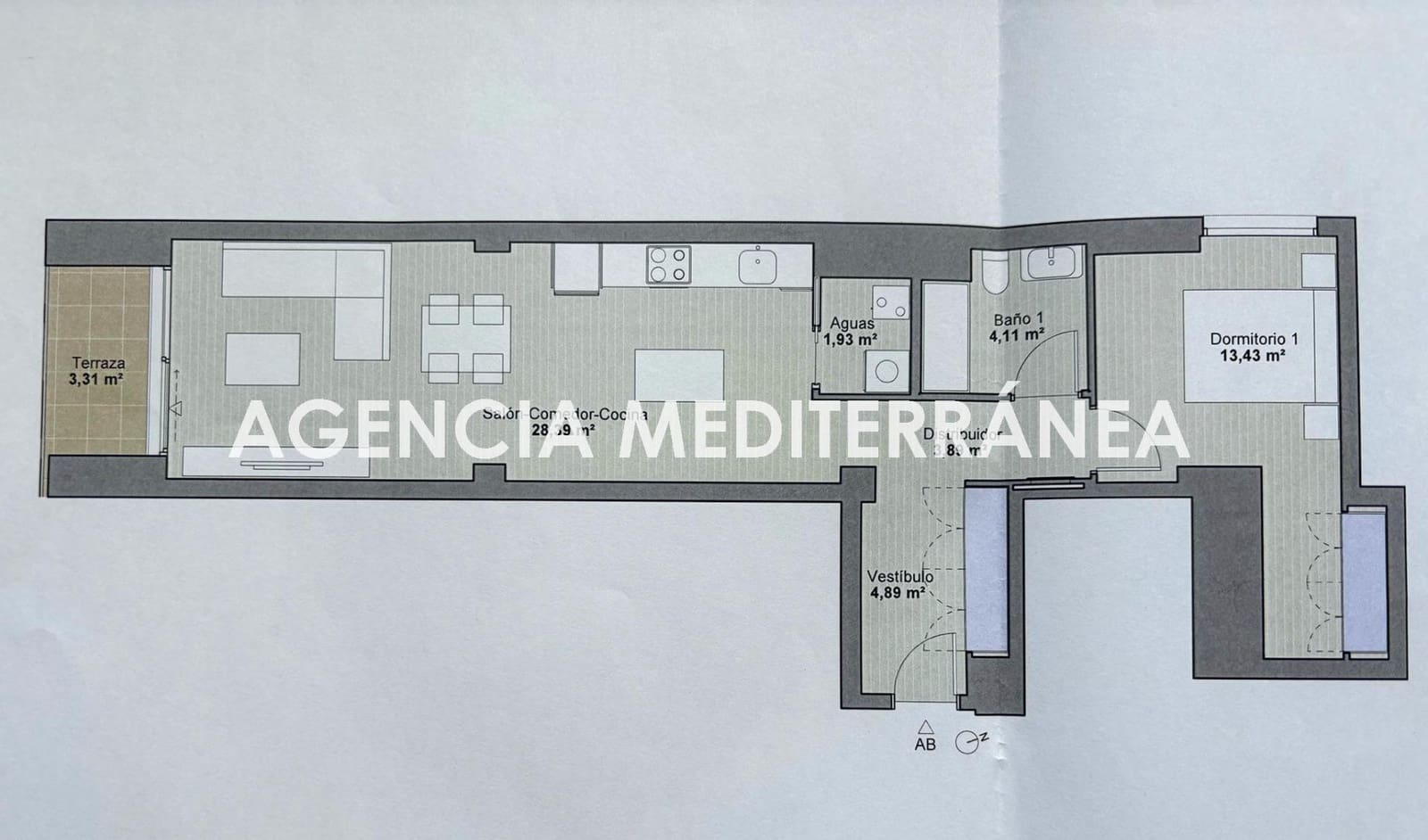 1 sypialnia Mieszkanie na sprzedaż w Miasto Walencja - 335 000 € (Ref: 9344861)