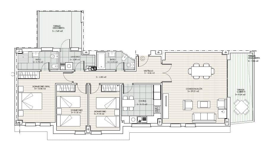 3 sypialnia Mieszkanie na sprzedaż w Gandia z basenem - 277 342 € (Ref: 9452229)
