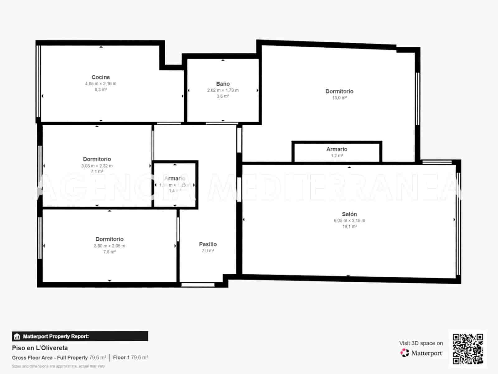 3 bedroom Flat for sale in Valencia city - € 265,000 (Ref: 9596253)