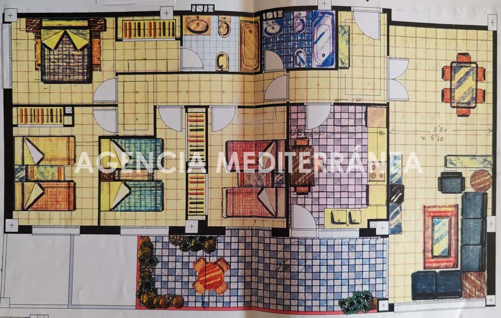 4 slaapkamer Flat te koop in Valencia stad met zwembad garage - € 585.000 (Ref: 9645124)