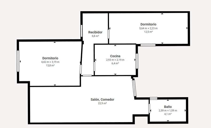 2 bedroom Flat for sale in Valencia city - € 152,000 (Ref: 9882001)