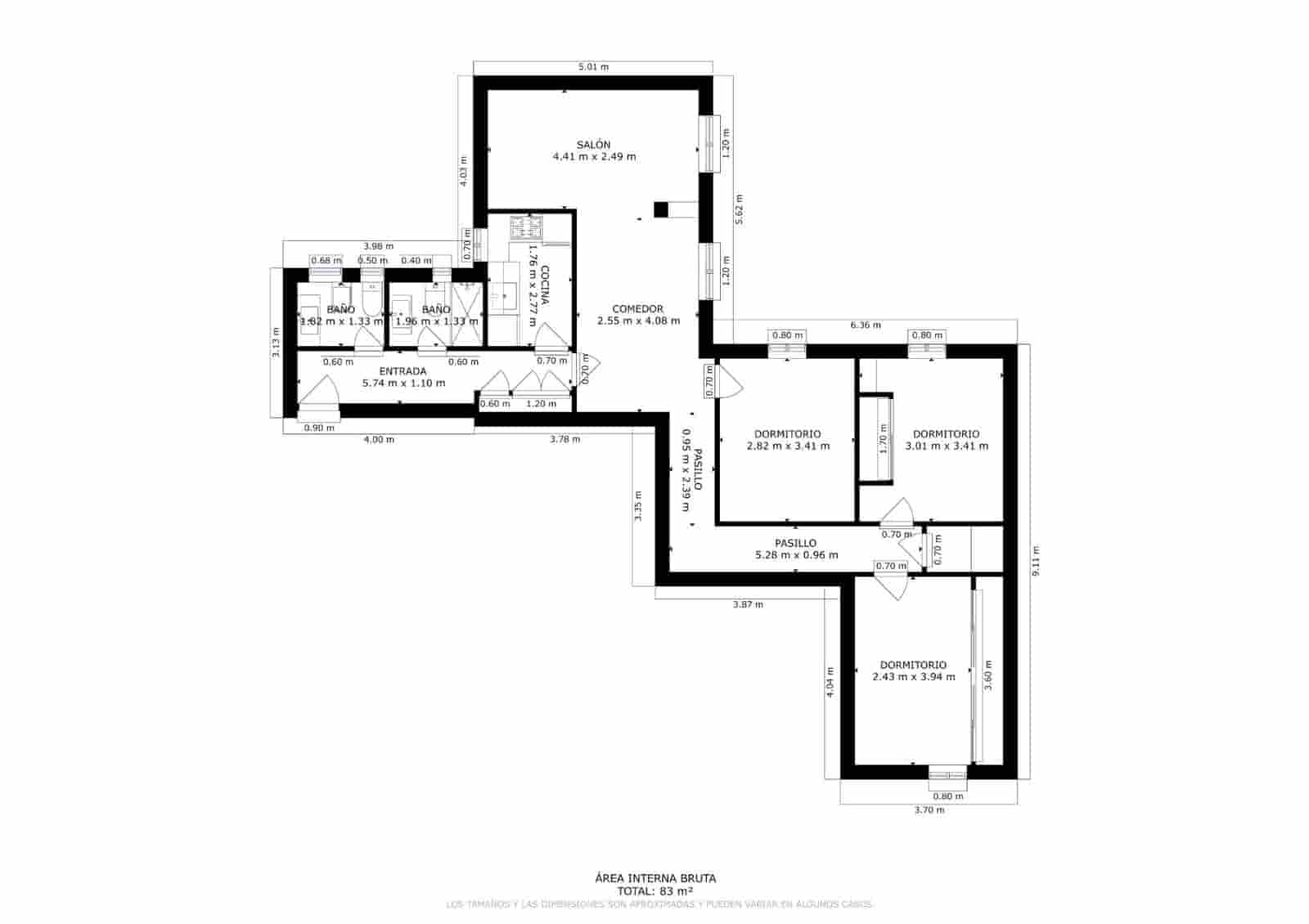3 soveværelse Lejlighed til salg i Madrid by - € 650.000 (Ref: 9329593)