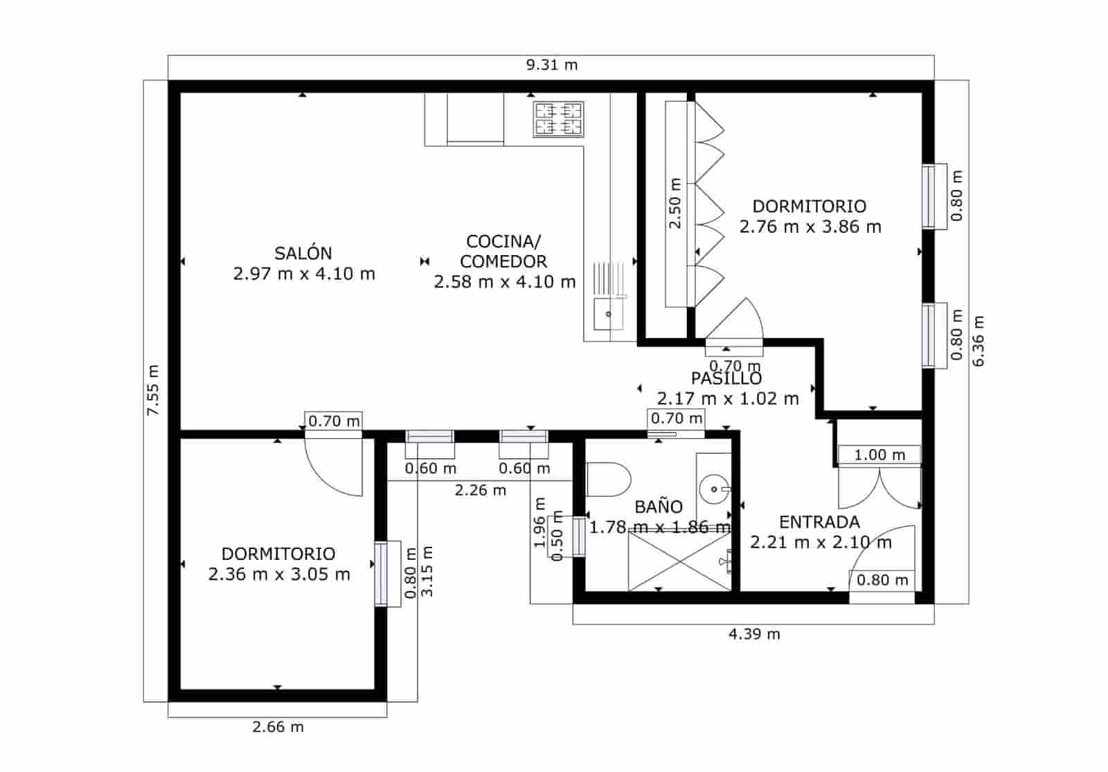 2 camera da letto Appartamento in vendita in Madrid citta - 460.000 € (Rif: 9628418)