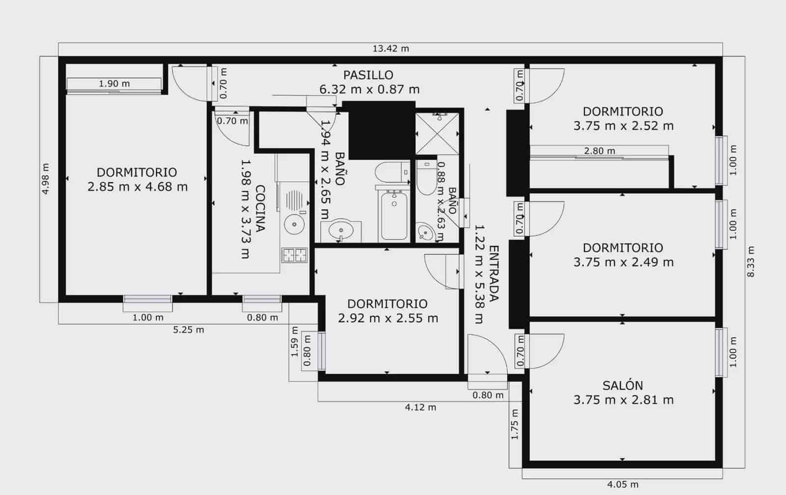 Piso de 5 habitaciones en Madrid ciudad en venta - 790.000 € (Ref: 9893148)