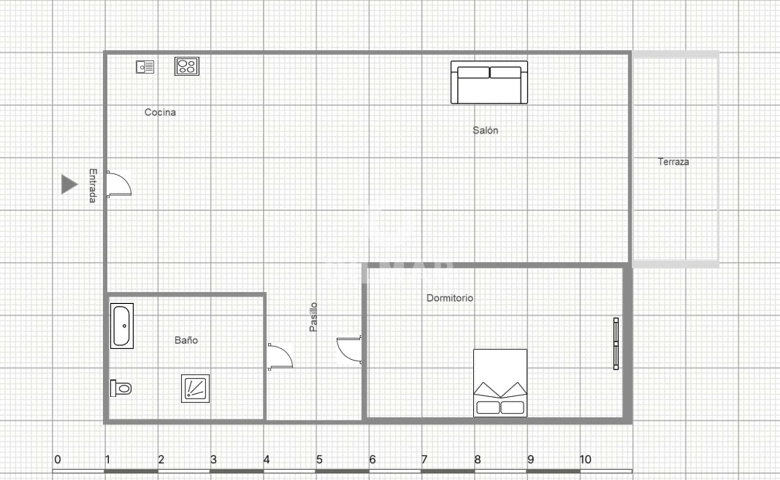 1 slaapkamer Flat te huur in La Caleta Adeje met garage - € 1.800 (Ref: 10012643)