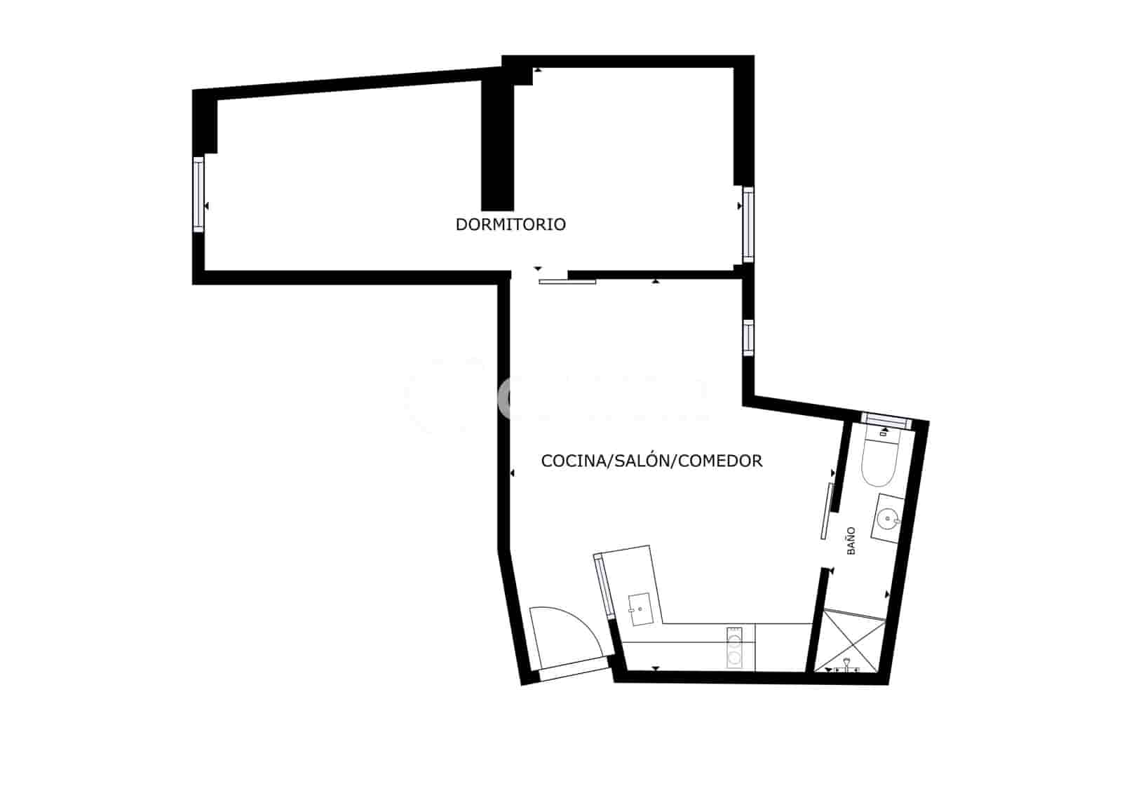 Piso de 2 habitaciones en Málaga ciudad en venta - 355.000 € (Ref: 10048357)
