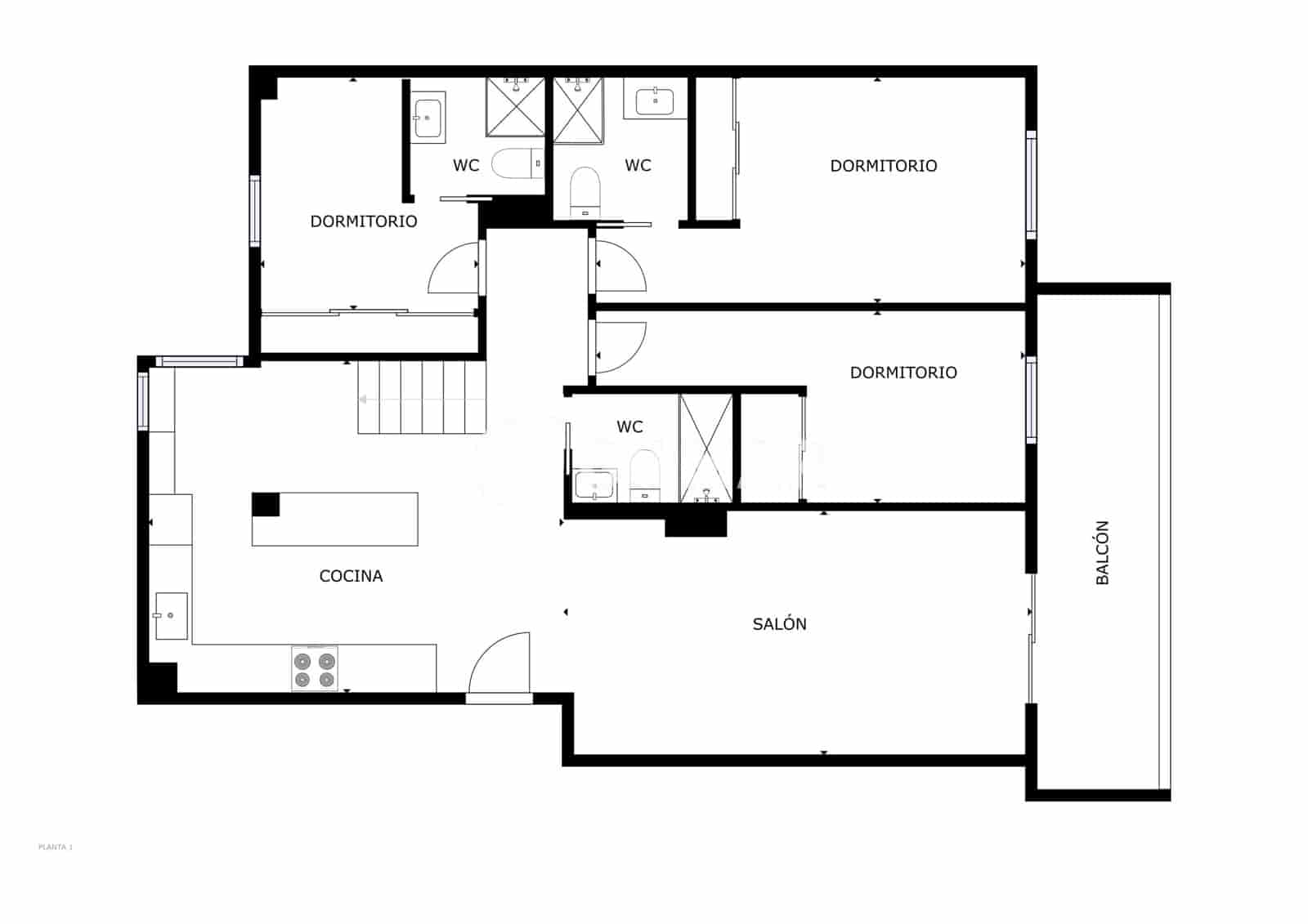 4 slaapkamer Flat te koop in Malaga stad met zwembad garage - € 1.350.000 (Ref: 10048360)