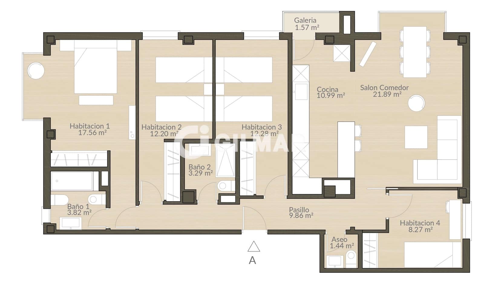 4 slaapkamer Flat te koop in Madrid stad met zwembad garage - € 1.050.000 (Ref: 10088447)