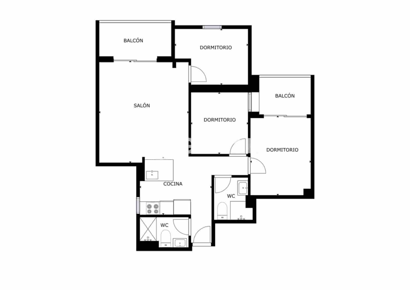 3 chambre Appartement à vendre à Malaga ville - 420 000 € (Ref: 10089954)