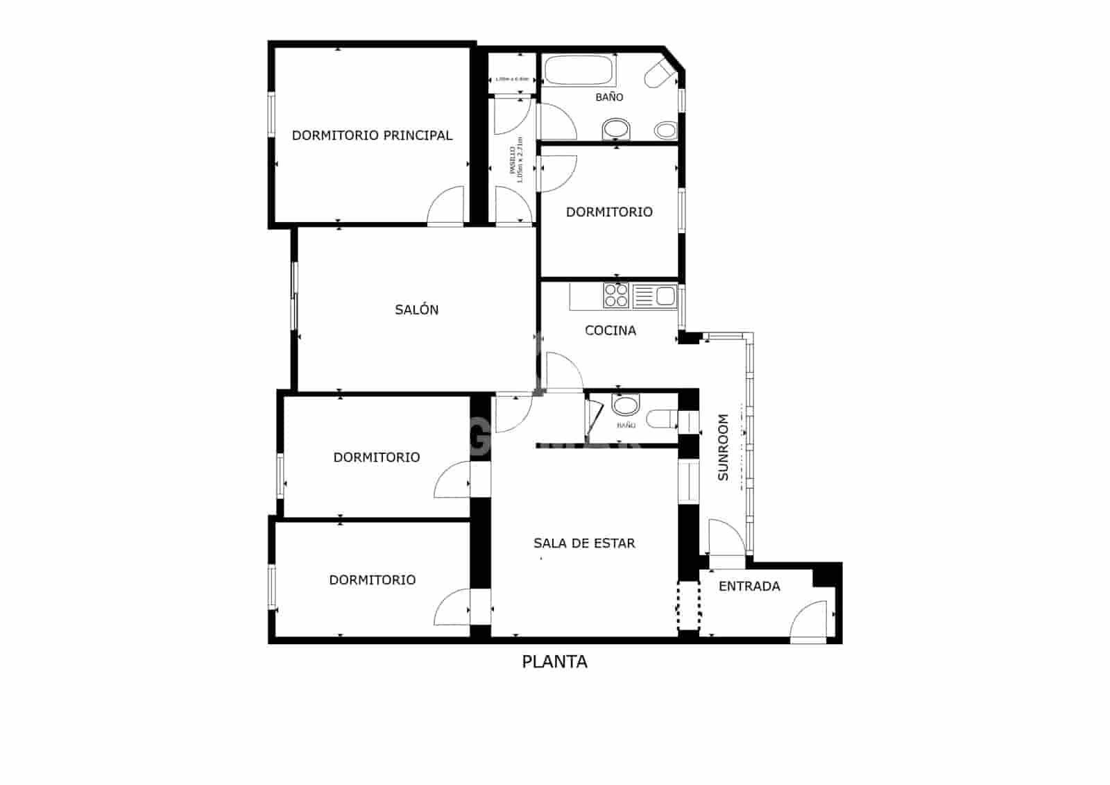 4 makuuhuone Asunto myytävänä paikassa Malaga kaupunki - 650 000 € (Ref: 9238868)