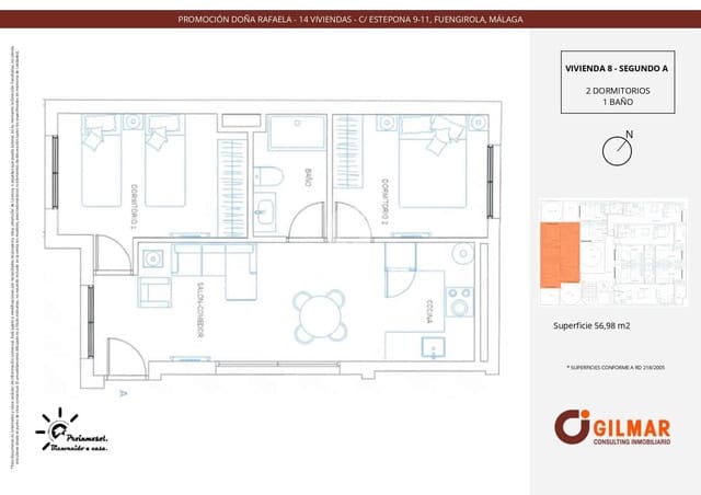 2 makuuhuone Asunto myytävänä paikassa Centro ciudad, Fuengirola - 289 000 € (Ref: 9396765)