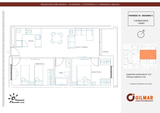 2 bedroom Flat for sale in Centro ciudad, Fuengirola - € 276,000 (Ref: 9396766)